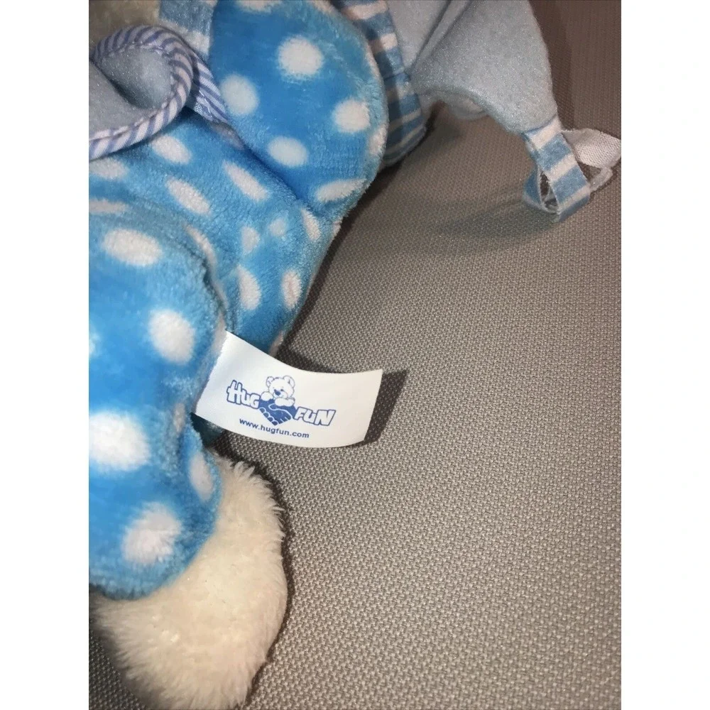 Hug Fun Sleeping Bear Blue Dots Blanket Plush Crib Baby Toy‎ Not Working